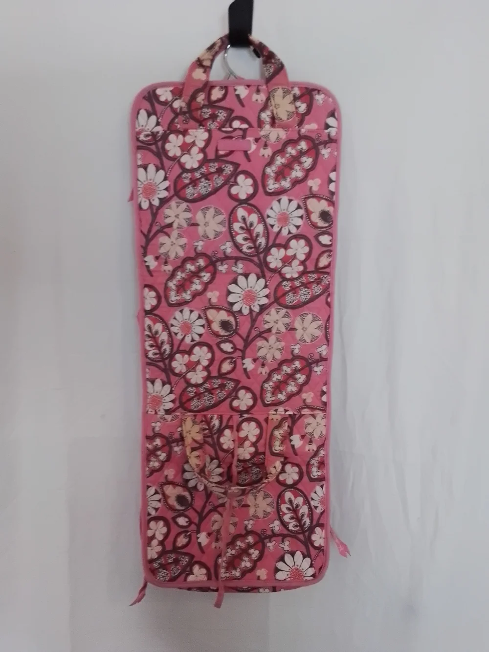 Vera Bradley Pink Floral Hanging Organizer Bag for Women